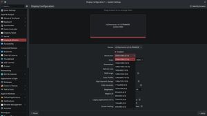 KDE com 2560x1080@56Hz funcionando